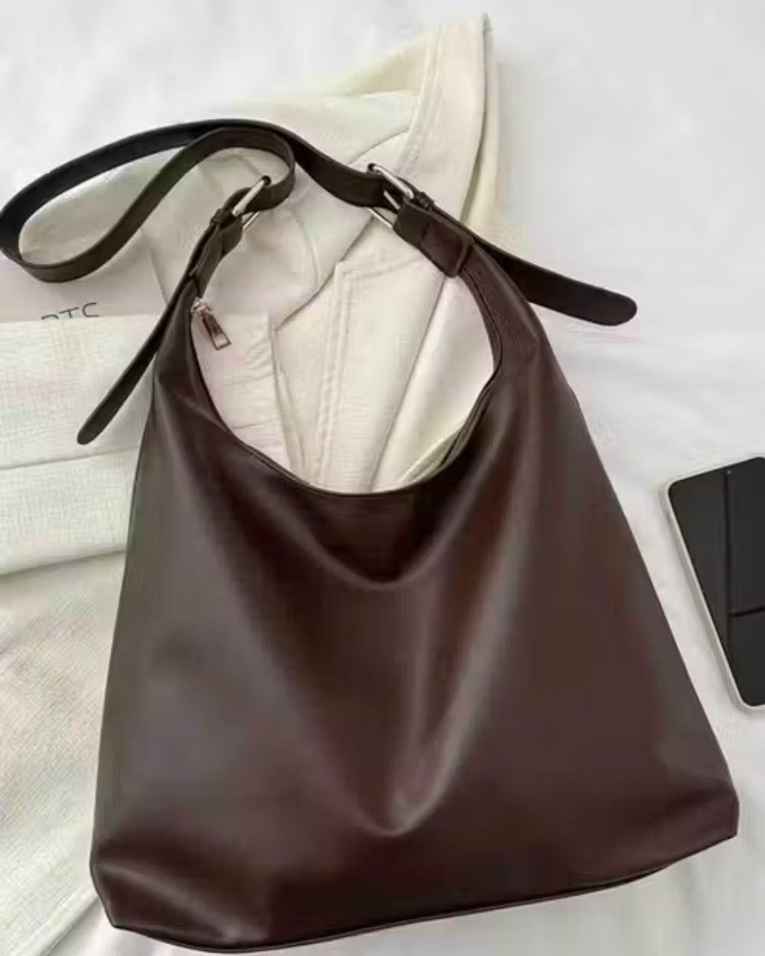 Women's Dark Brown Hobo Shoulder Bag