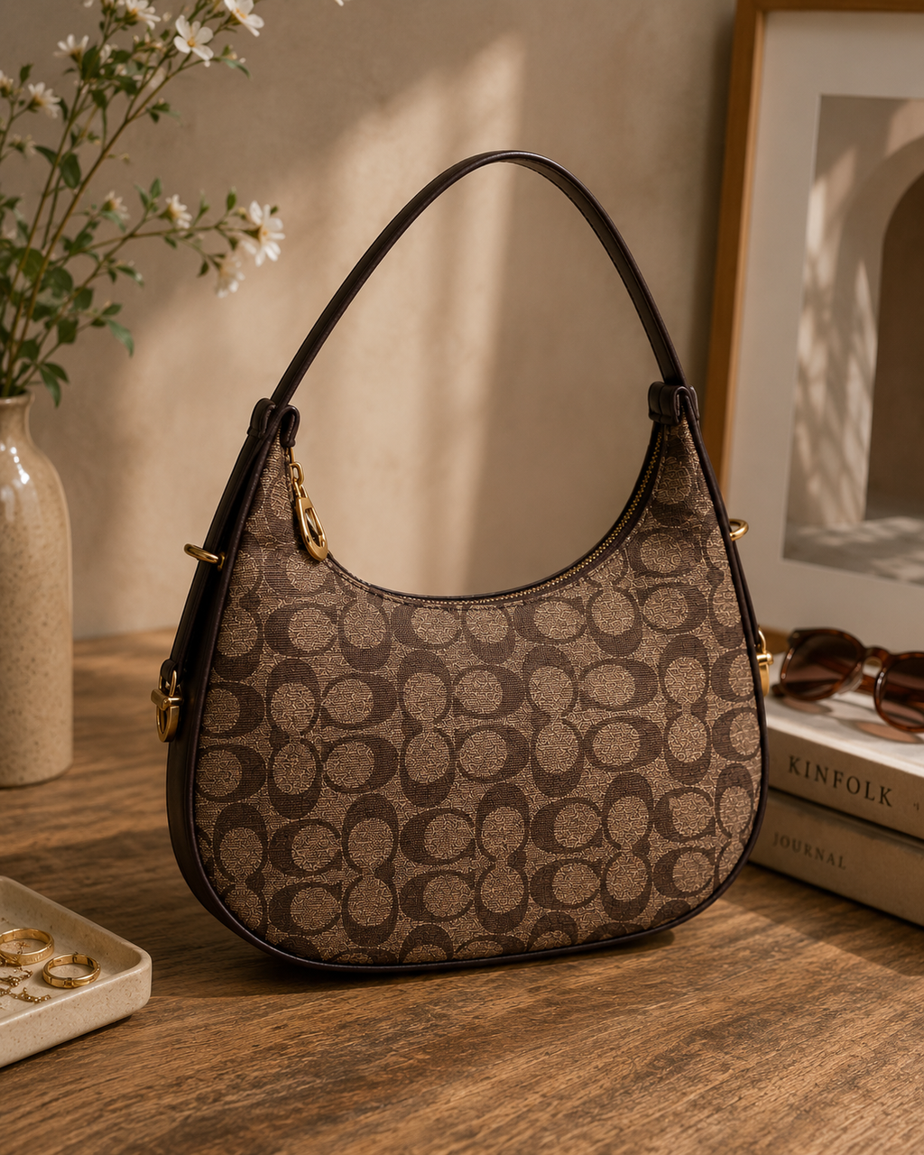 Maresse Hobo Shoulder Bag for Women | Printed Faux Leather