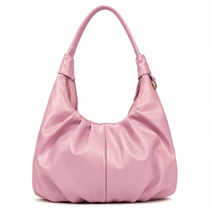Maresse Women's Soft Pink Ruched Shoulder Tote Bag