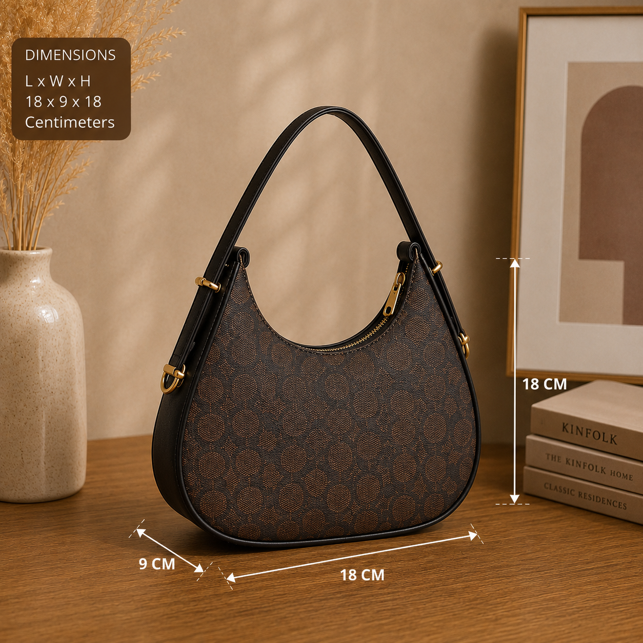 Maresse Hobo Shoulder Bag for Women | Printed Faux Leather