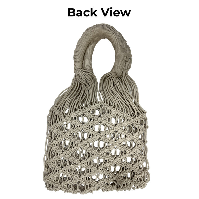 Handwoven Macrame Beach Bag for Women (BeachGlow)