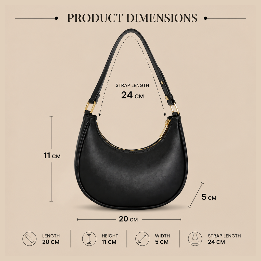 Black trending sling bag for girls women free size