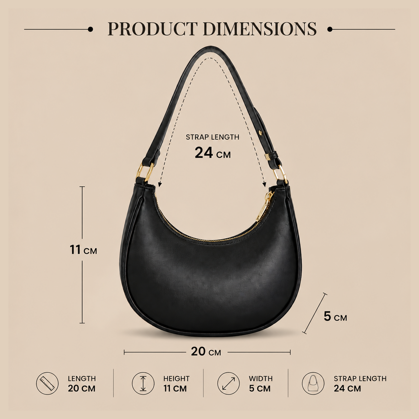 Black trending sling bag for girls women free size