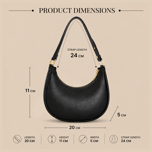 Black trending sling bag for girls women free size
