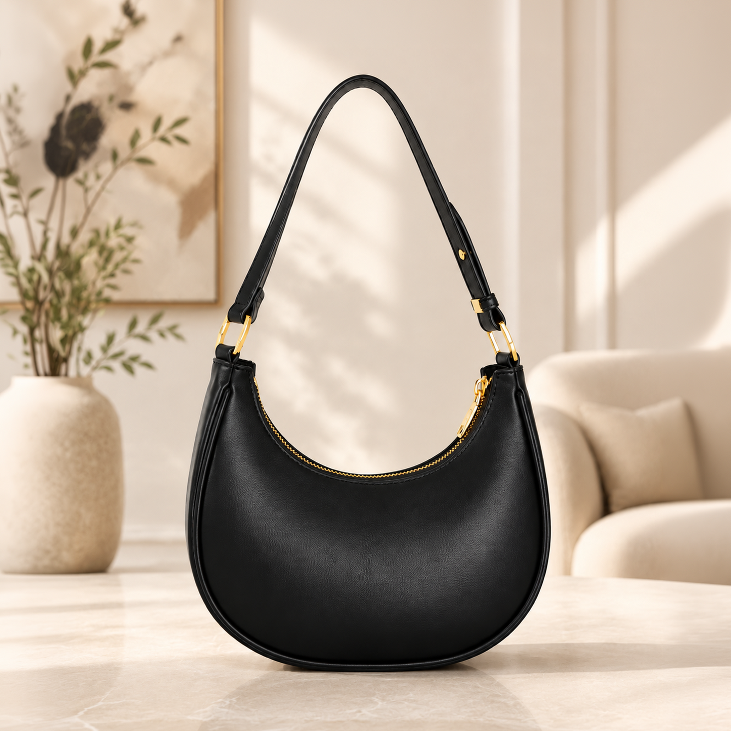 Black trending sling bag for girls women free size