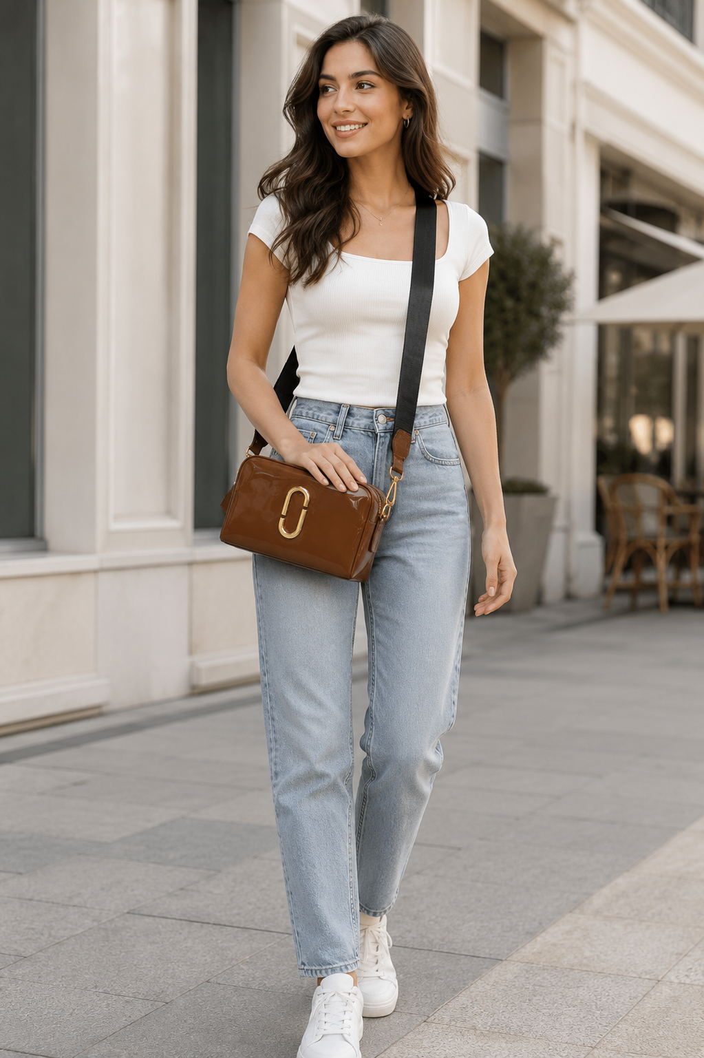 Maresse Shining Box Broad Strap Crossbody Bag