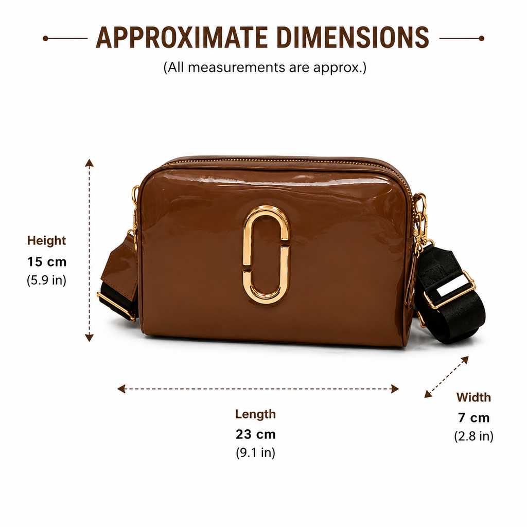 Maresse Shining Box Broad Strap Crossbody Bag