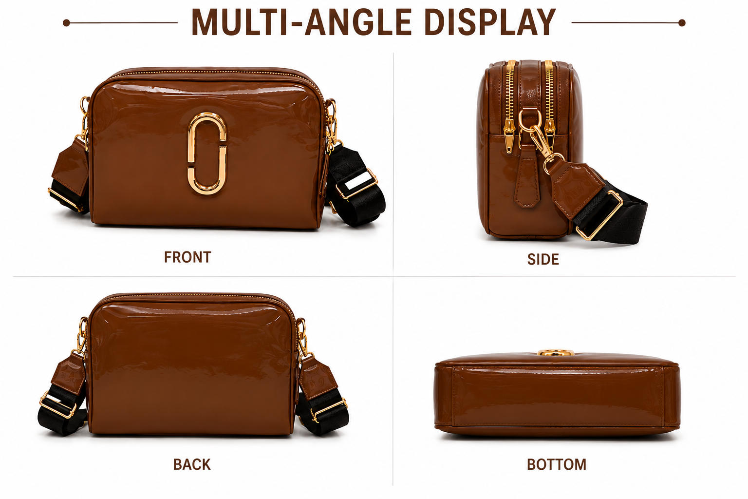 Maresse Shining Box Broad Strap Crossbody Bag