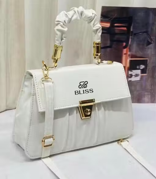 Graceful Stylish Slingbags Luxury High Quality PU Leather Women Shoulder Bag (White)