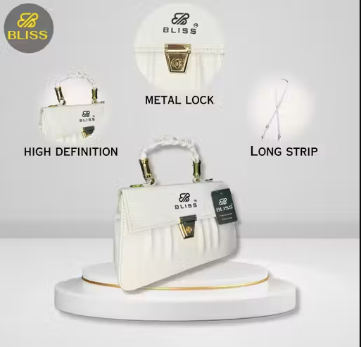 Graceful Stylish Slingbags Luxury High Quality PU Leather Women Shoulder Bag (White)