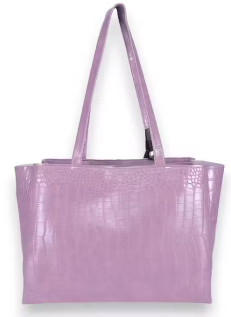 Aesthetics Croco Handbags and Tote Bag for Women and Girls (Pink)