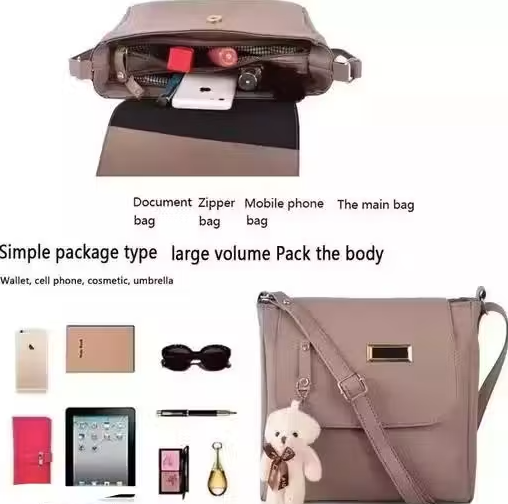 woman siling cross body bag teddy mause