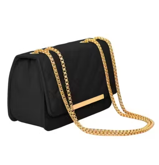 Sling bag | Women's Pu Formal Casual Stylish Shoulder Crossbody Sling Handbag With Double-handle Non-Detachable strap For Women & Girl (Black)