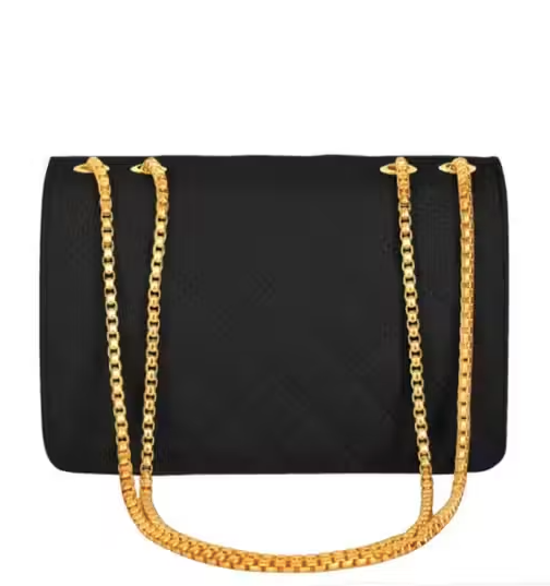 Sling bag | Women's Pu Formal Casual Stylish Shoulder Crossbody Sling Handbag With Double-handle Non-Detachable strap For Women & Girl (Black)