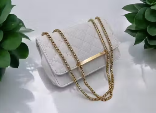 Sling bag | Women's Pu Formal Casual Stylish Shoulder Crossbody Sling Handbag With Double-handle Non-Detachable strap For Women & Girl (White)