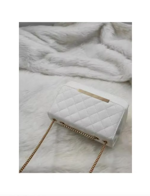 Sling bag | Women's Pu Formal Casual Stylish Shoulder Crossbody Sling Handbag With Double-handle Non-Detachable strap For Women & Girl (White)