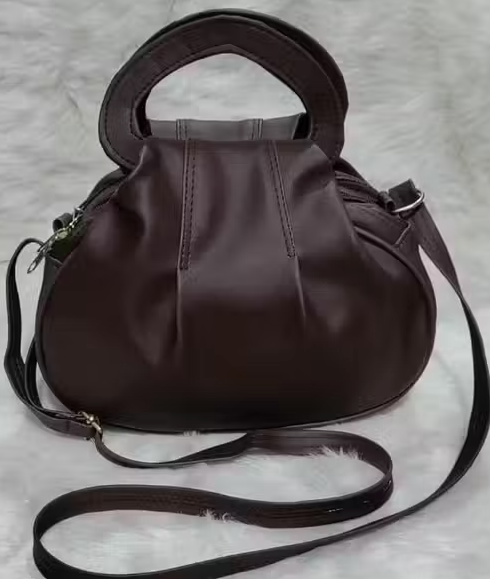 Stylish Apple Model Brown sling bag for women and girls with adjustable strape