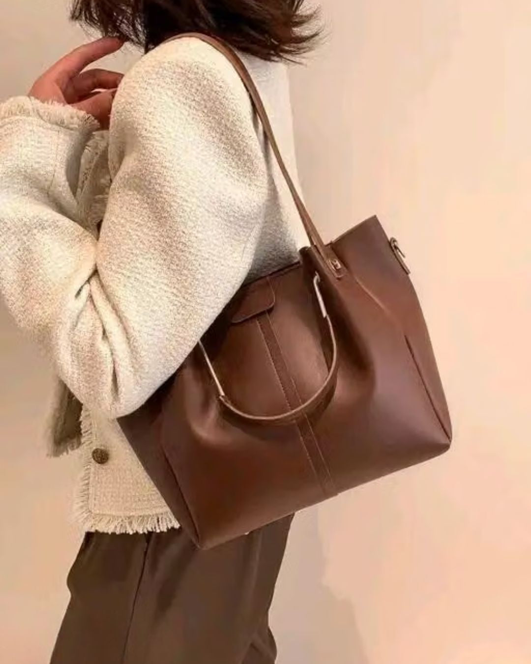 Women's Brown Satchel Handbag | PU Leather Sling & Shoulder Bag