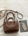 Women's Brown Satchel Handbag | PU Leather Sling & Shoulder Bag