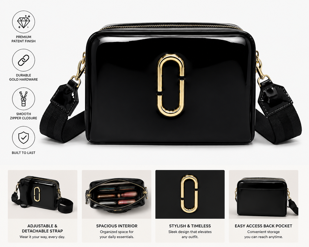 Maresse Shining Box Broad Strap Crossbody Bag