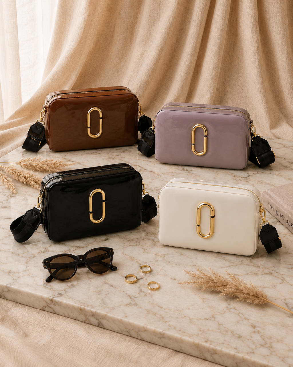 Maresse Shining Box Broad Strap Crossbody Bag