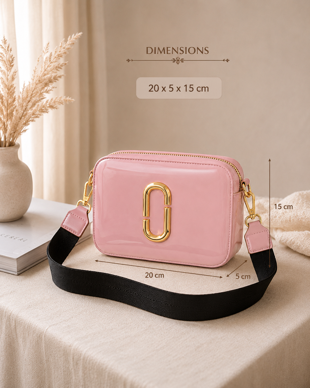 Maresse Shining Box Broad Strap Crossbody Bag