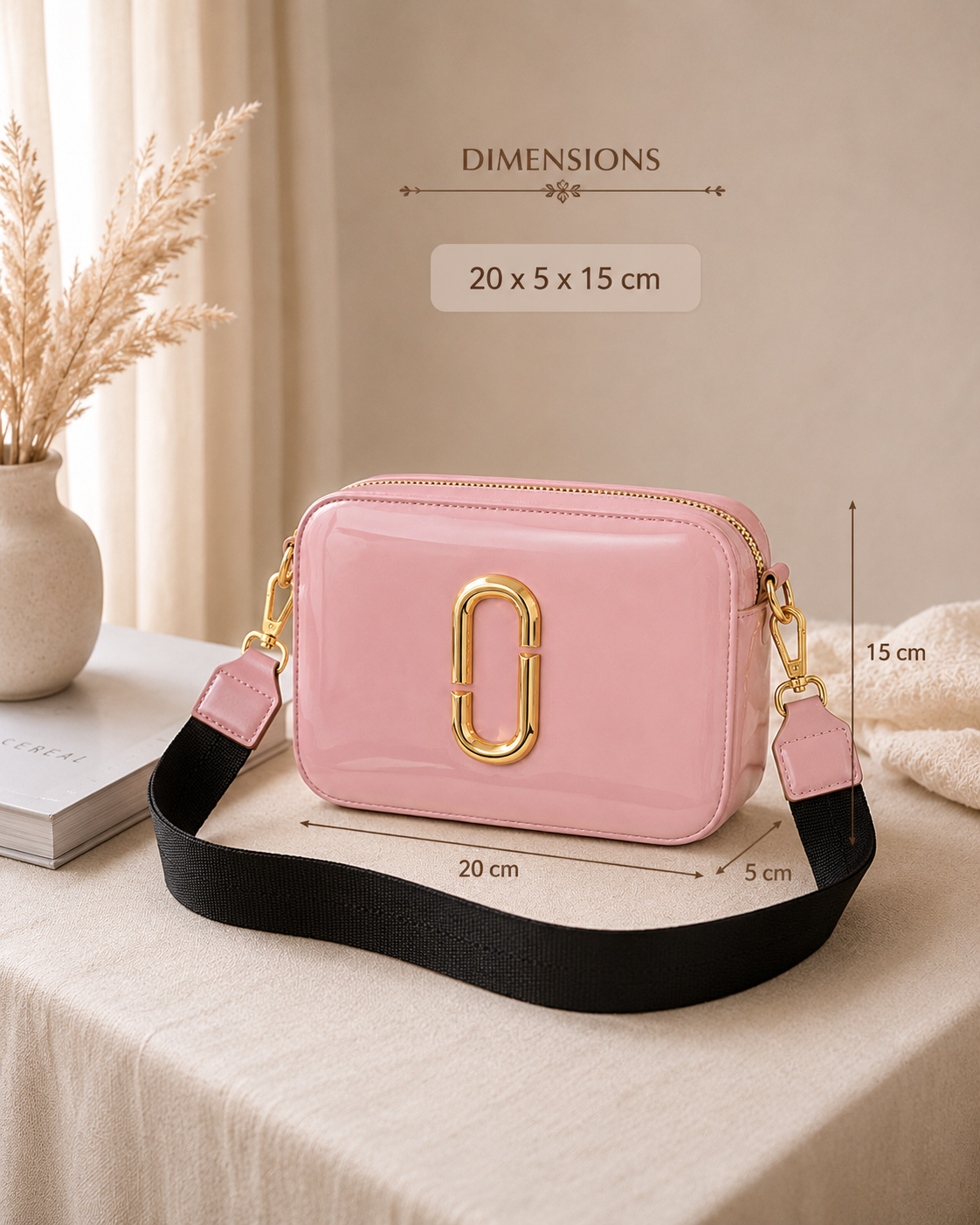 Maresse Shining Box Broad Strap Crossbody Bag